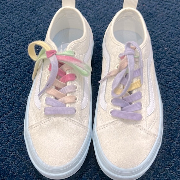 Pastel Pop Sentry Old Skool Vans. Size 7 - Picture 1 of 4